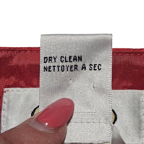 Talbots Women's Silk Top Red Medium Holiday Glam Minimalist Quiet Luxury - Picture 6 of 13